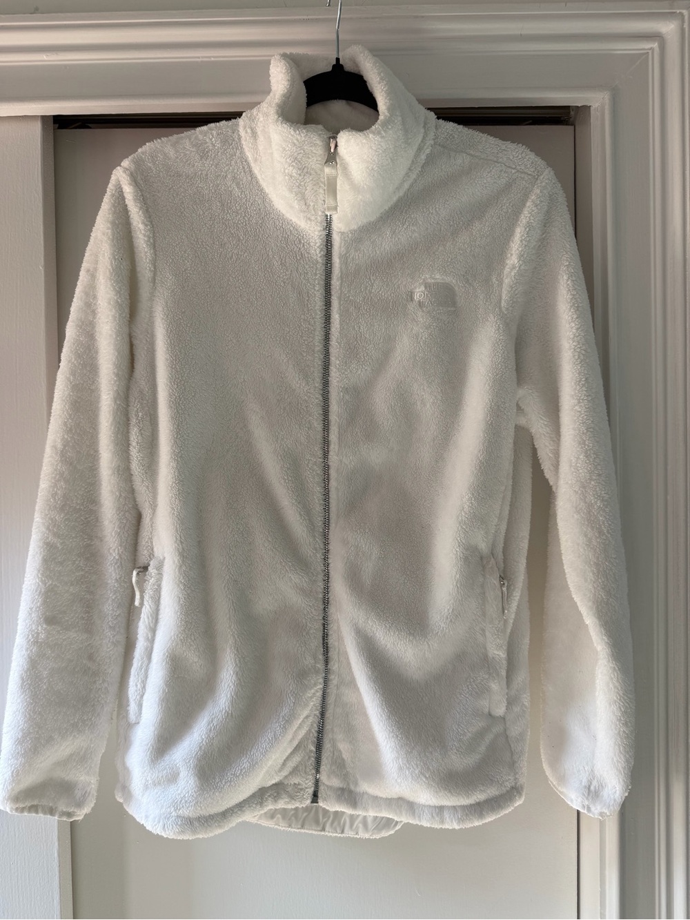 Wonen White Plush Full‑Zip Jacket North Face